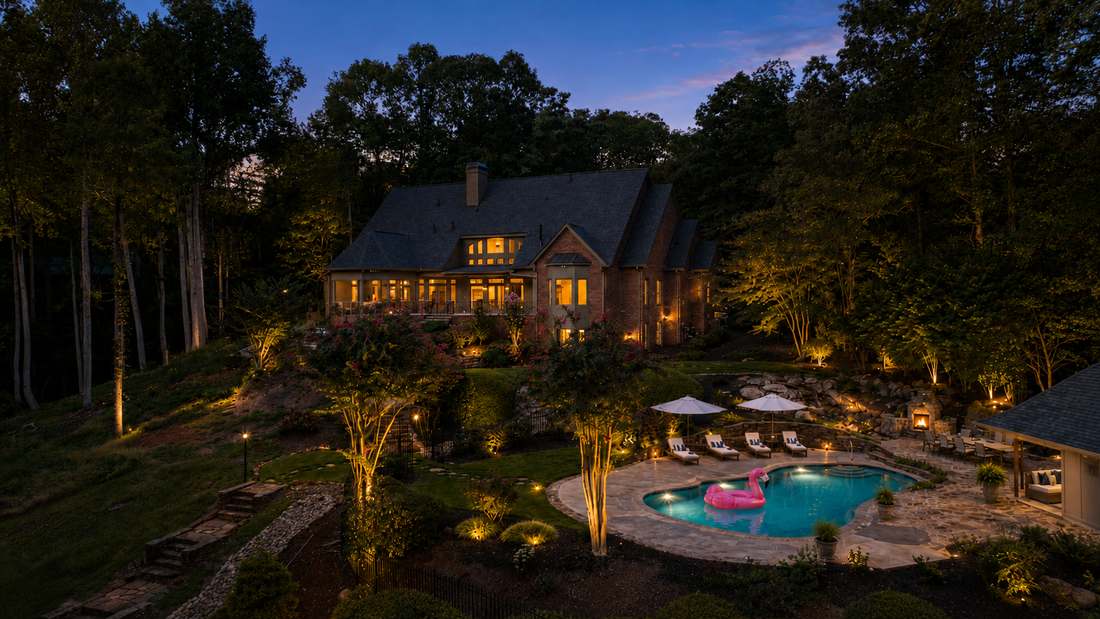 The property at twilight