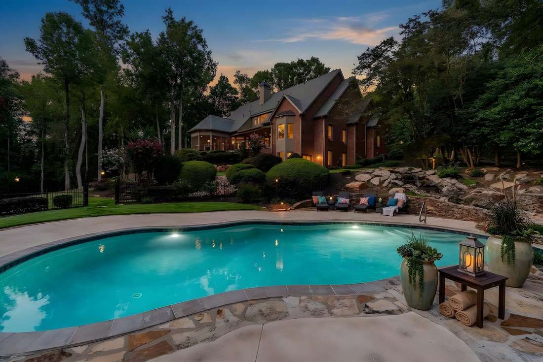 The pool at twilight